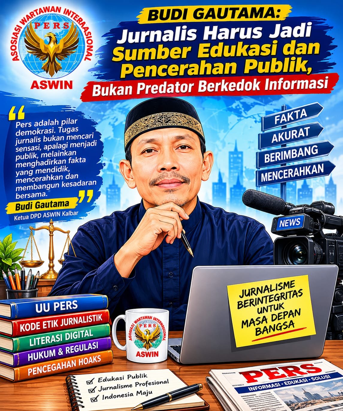 Budi Gautama: Jurnalis Jangan Rangkap Kepentingan, Pers Bukan Kendaraan Menekan atau Mencari Keuntungan