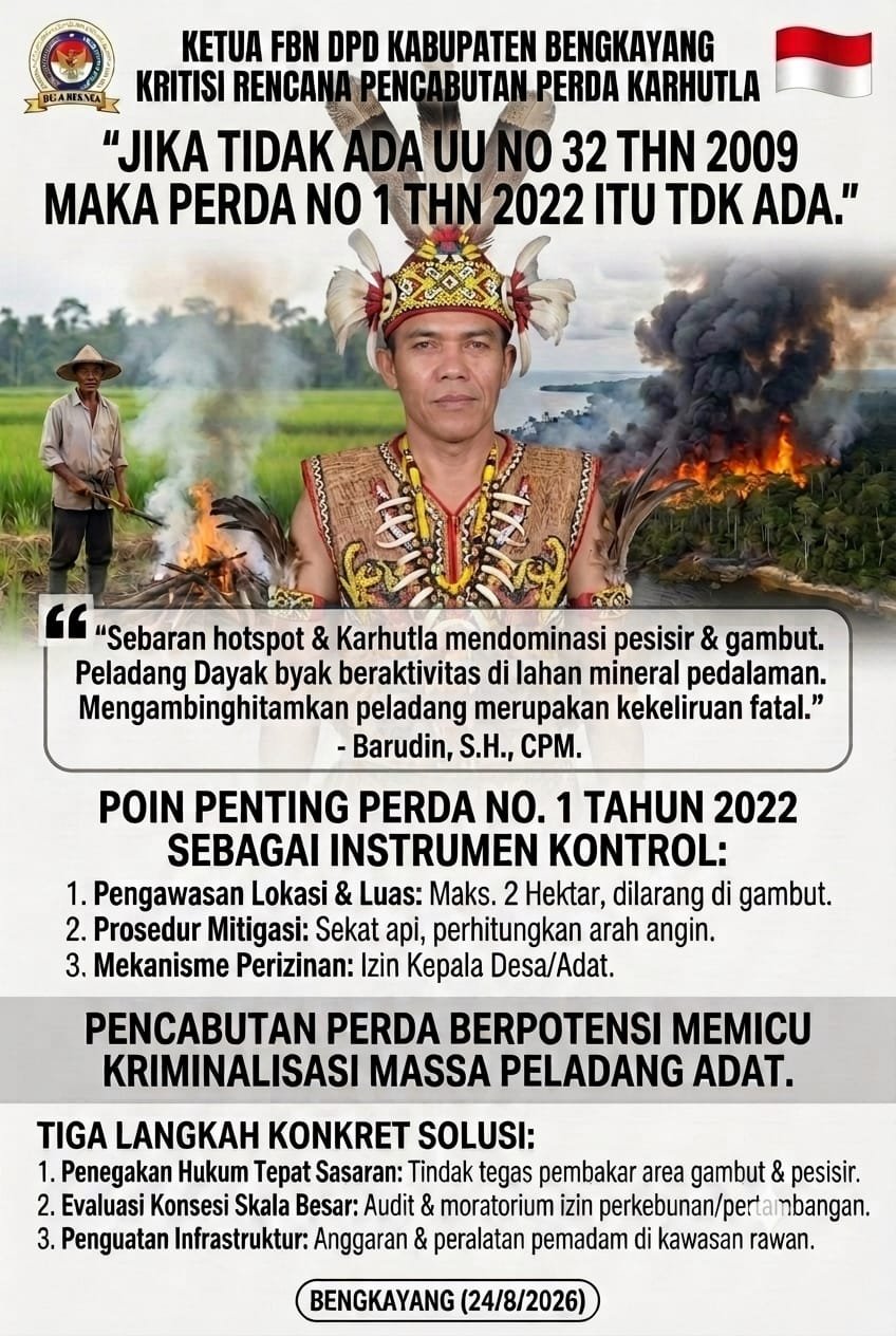 Jika UU 32/2009 Tidak Ada, Perda 1/2022 Tidak Memiliki Dasar: Pemerintah Pusat dan Daerah Diminta Harmonisasi Kebijakan Karhutla